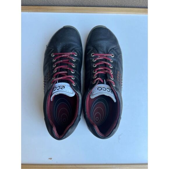 Ecco Biom Hydromax Golf Shoes Grey Yak Leather Mens Size EU 43 US 9 - Picture 2 of 11